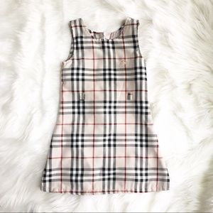 Authentic Burberry Black Plaid Pinafore Dress 2T